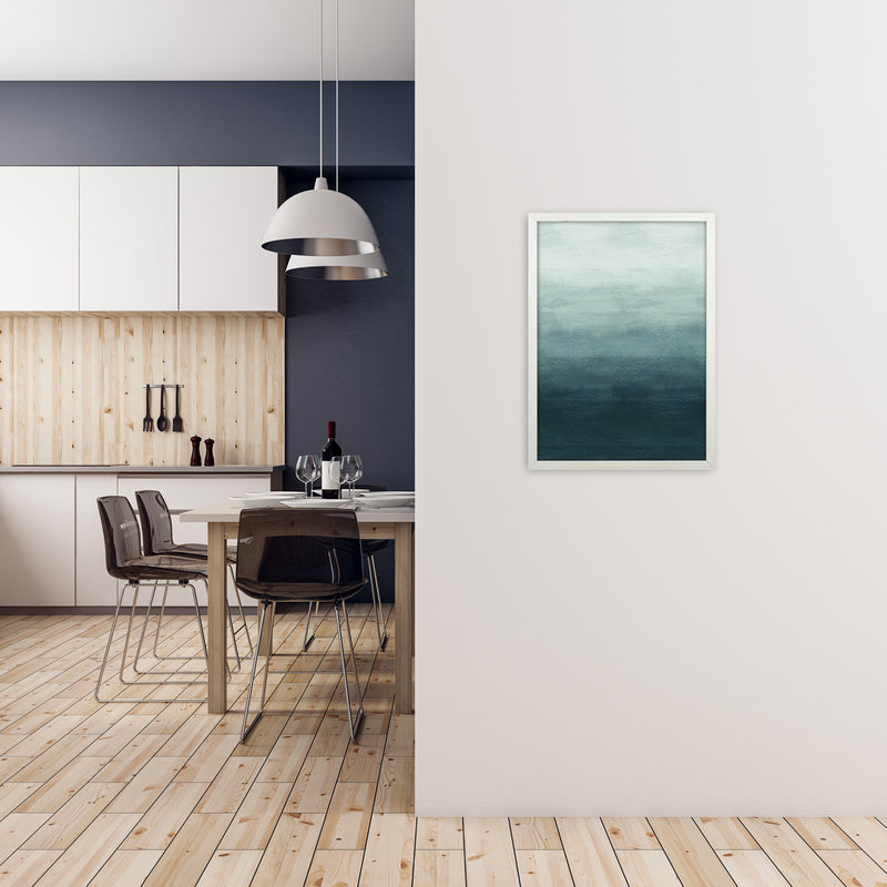 Blue Gradiant Painting Original A2 Oak Frame