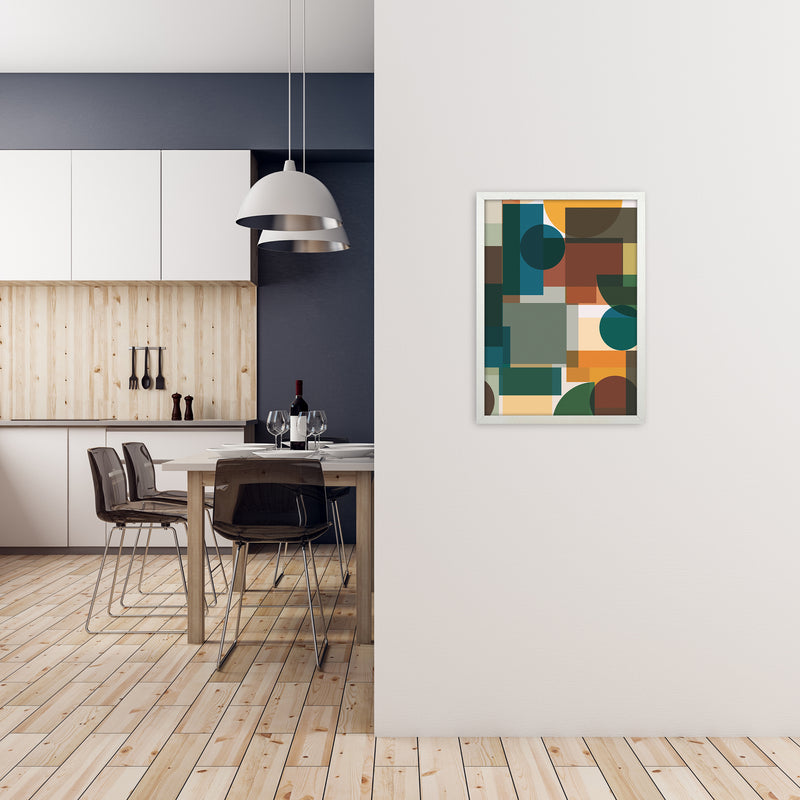 Abstract Pair Set B A2 Oak Frame