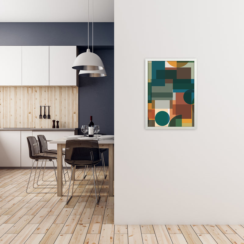 Abstract Pair Set A A2 Oak Frame