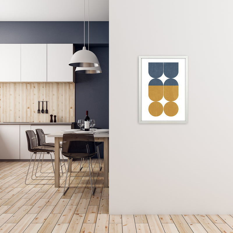 Abstract Art B Modern Contemporary Art Print by Print Punk Studio A2 Oak Frame