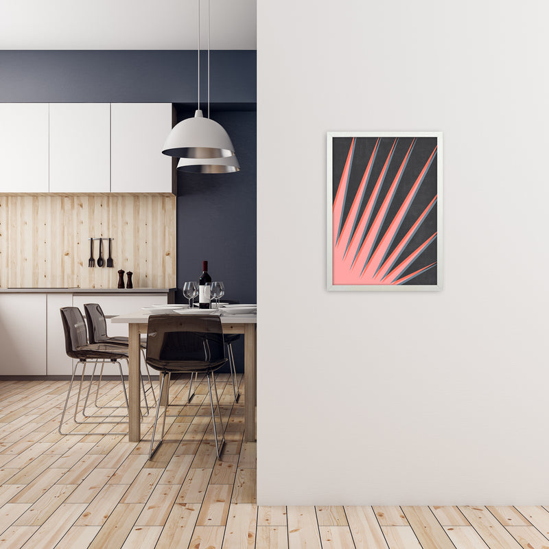 Abstract Colourful Print A A2 Oak Frame
