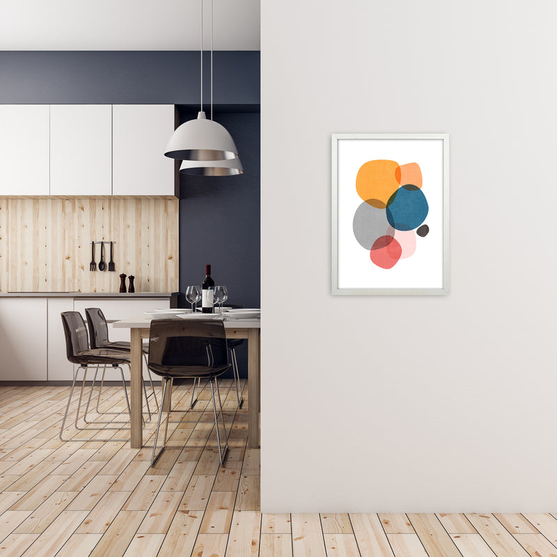 Mid Mod Abstract Shapes E A2 Oak Frame