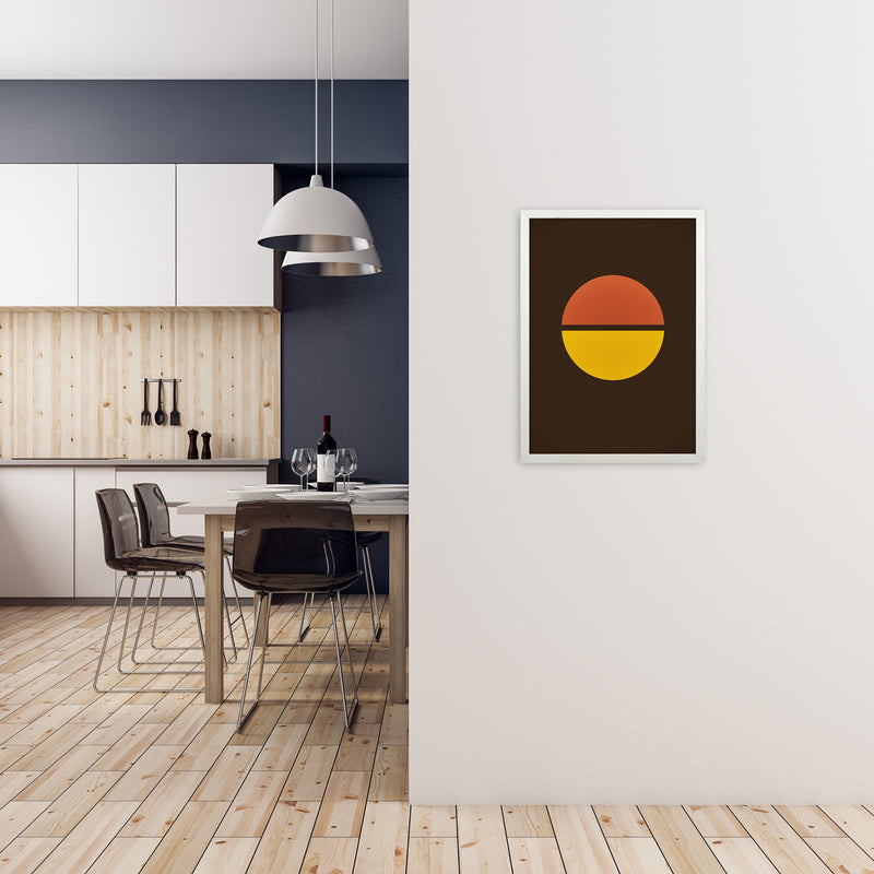 Set of Retro 70s Prints B A2 Oak Frame