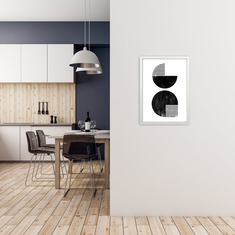 Black and White Mid Century A2 Oak Frame