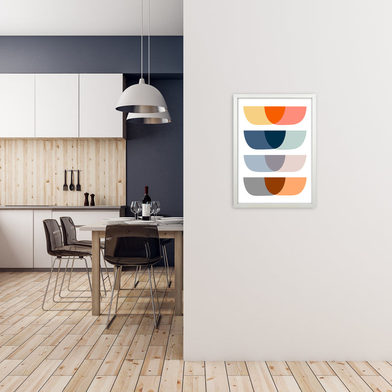 Abstract Mid Century Design Original A2 Oak Frame