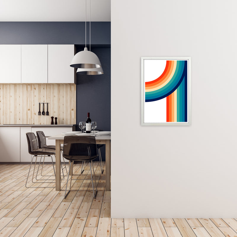 Rainbow Curve Two Original A2 Oak Frame