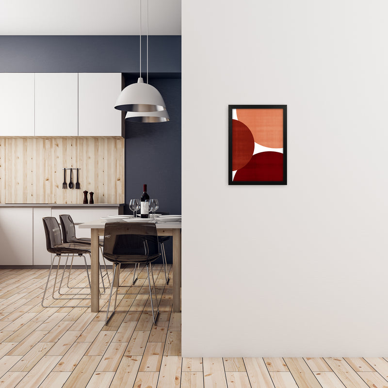 Abstract Art Reds Original Modern Contemporary Art Print by Print Punk Studio A3 White Frame