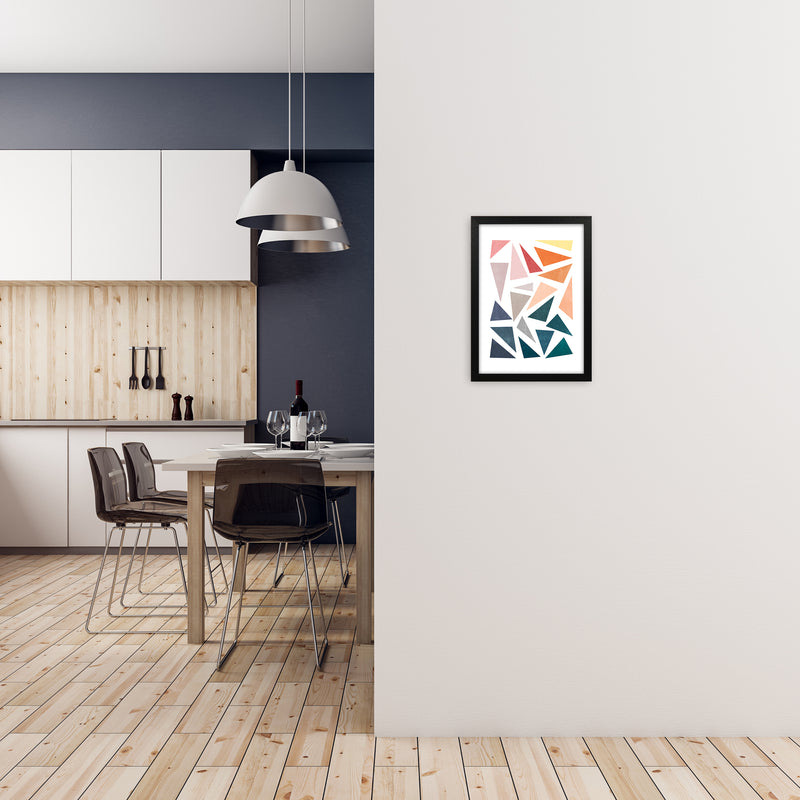 Abstract Colorful Geometric Prints Original A3 White Frame