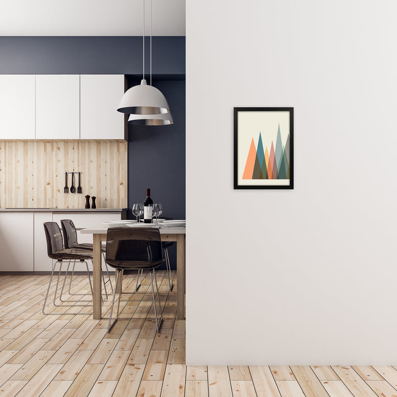 Mid Century Abstract Pair A Original A3 White Frame