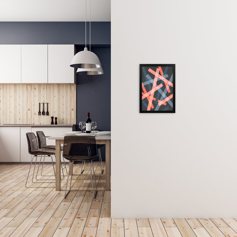 Abstract Colourful Print B A3 White Frame