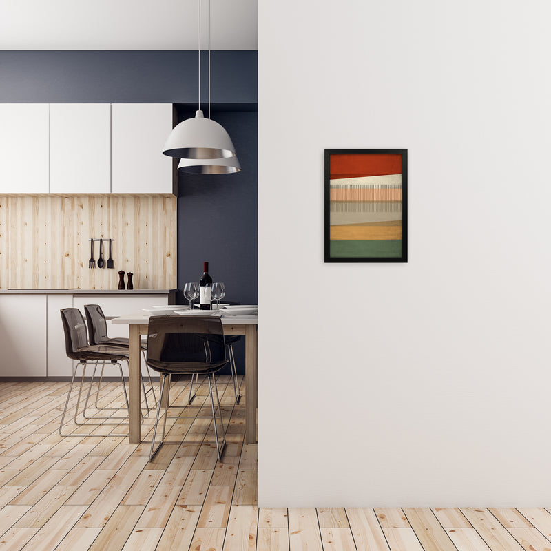 Abstract Earth Tone Prints B A3 White Frame