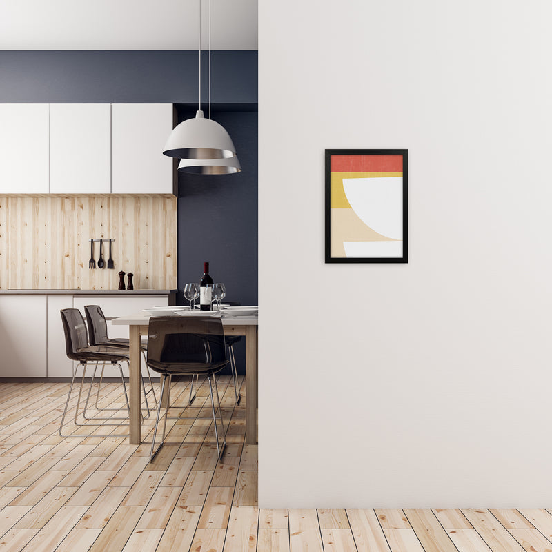 Colourful Mid Century Modern Print B A3 White Frame