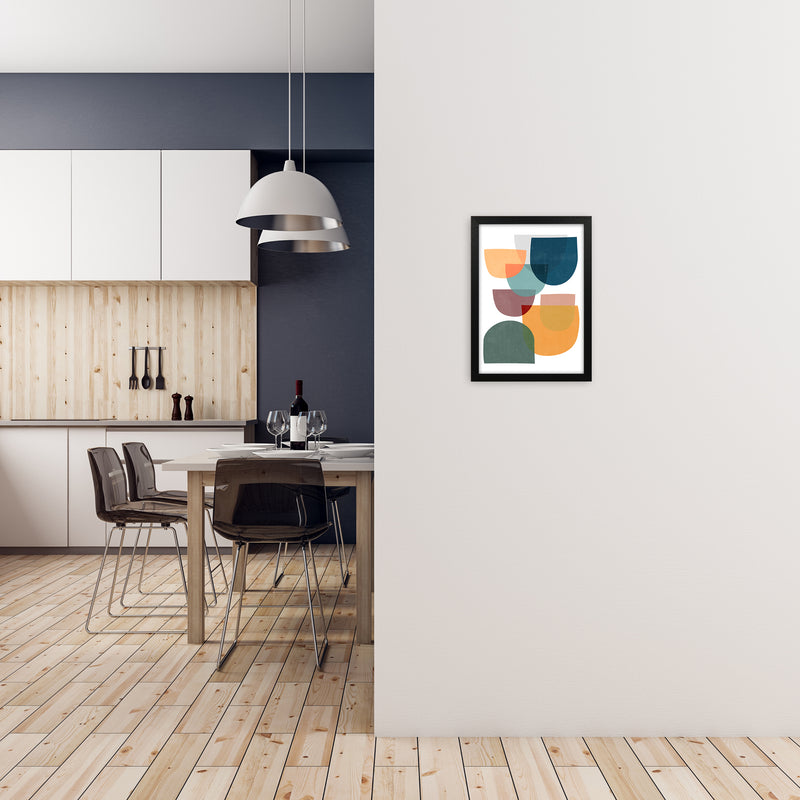 Mid Century Modern Colour A A3 White Frame