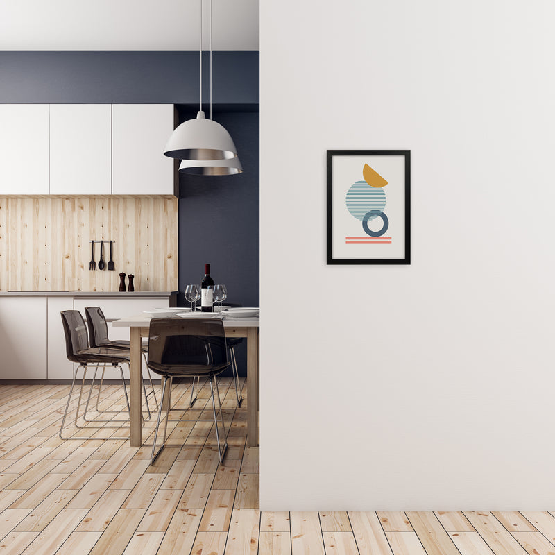 Mid Century Modern Prints on Grey E A3 White Frame