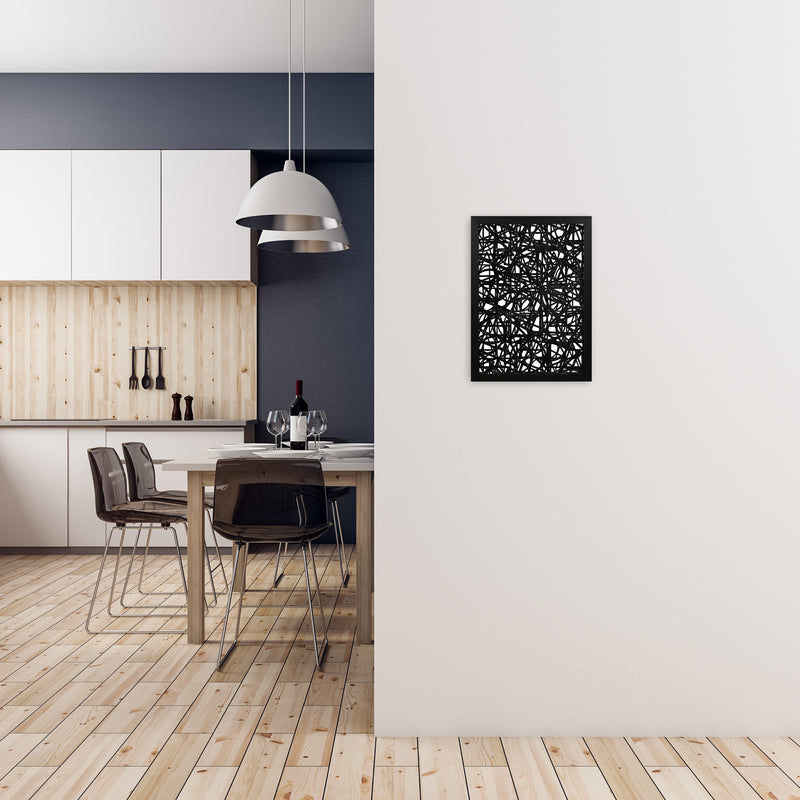 Black Graphic Print Original A3 White Frame