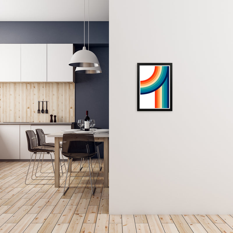 Rainbow Curve Two Original A3 White Frame