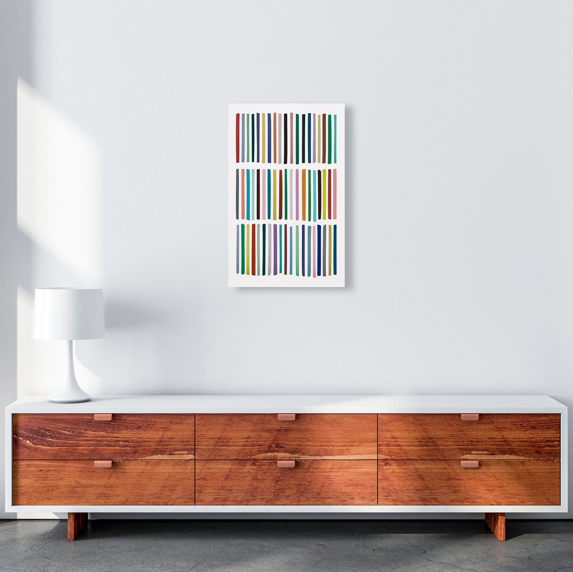 Scandinavian Lines Artwork Original A3 Canvas
