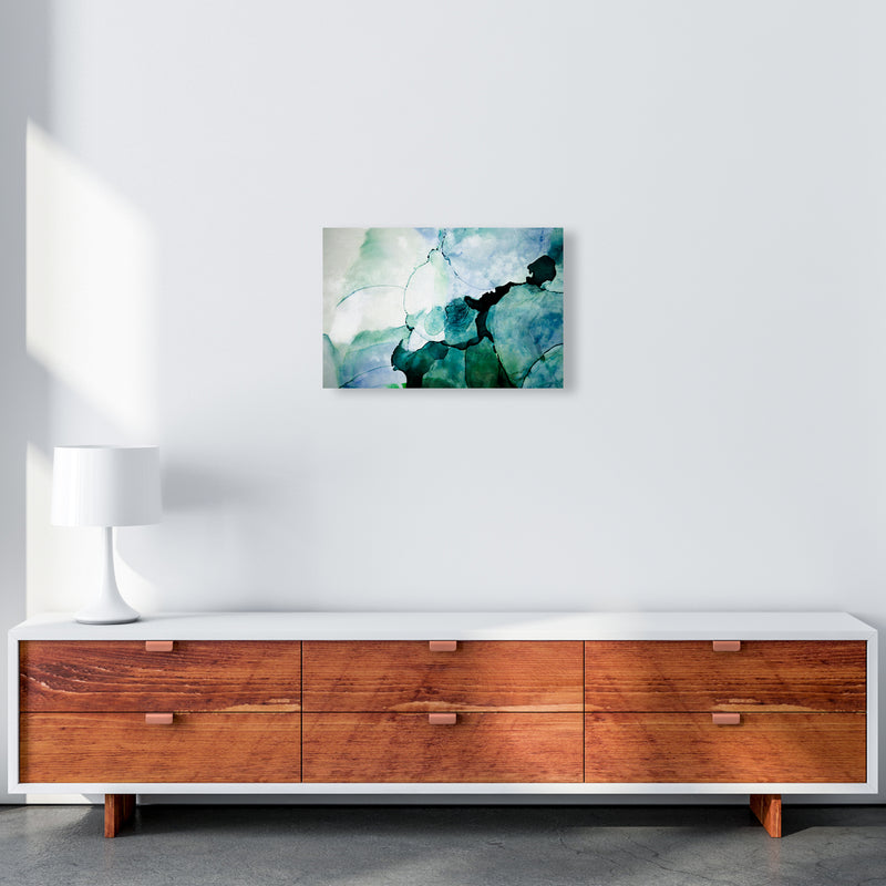 Green Blue Watercolor Art Original A3 Canvas