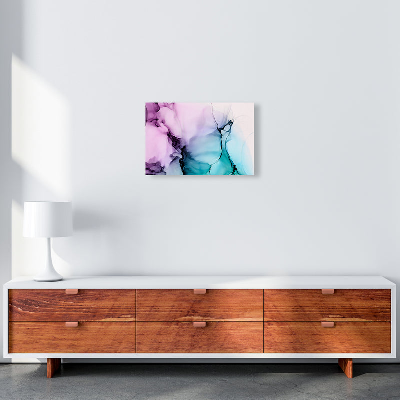 Purple Blue Watercolor Original A3 Canvas