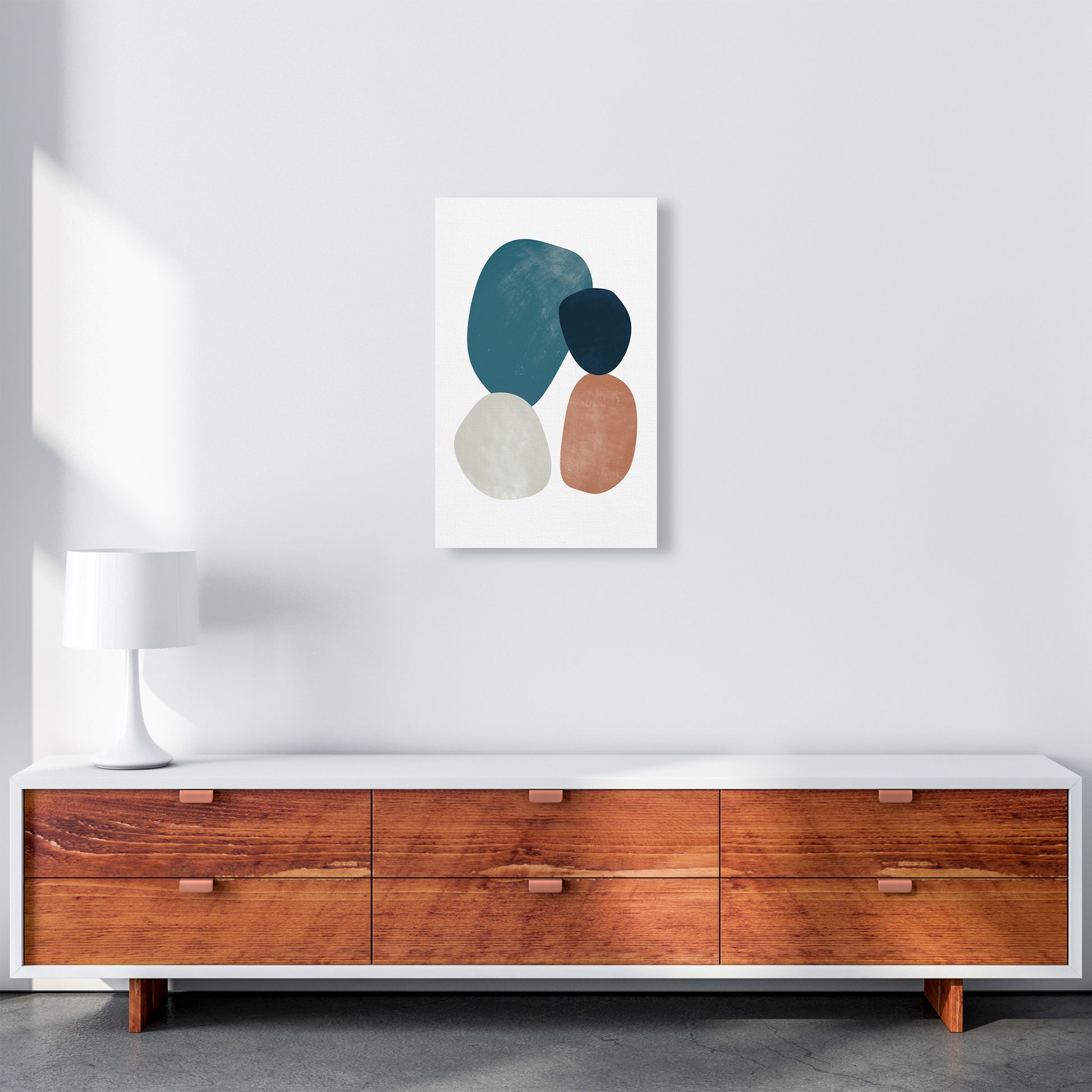 Abstract Earth Shapes Print Original A3 Canvas