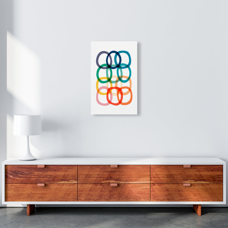 Colorful Rings Print A3 Canvas