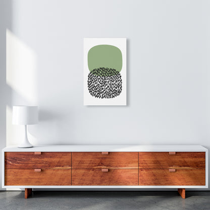 Green and Black Abstract Original A3 Canvas