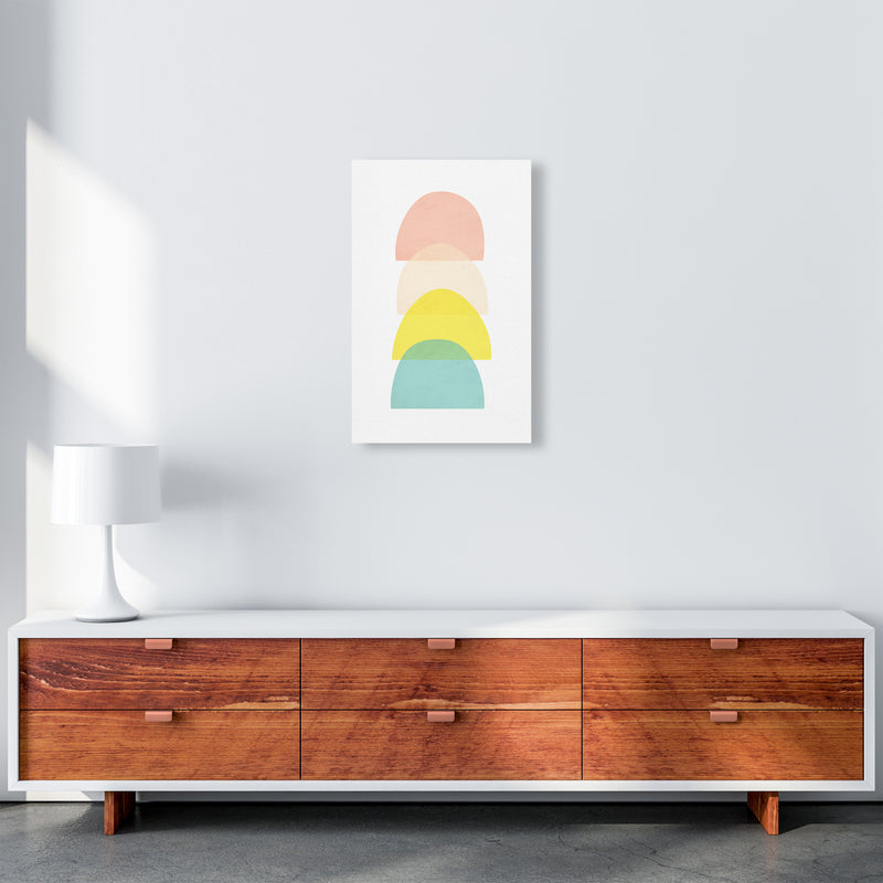 Semi Circle Summer Colours Original A3 Canvas