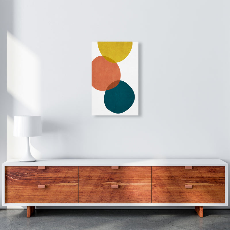 Yellow Red Blue Abstract Original A3 Canvas