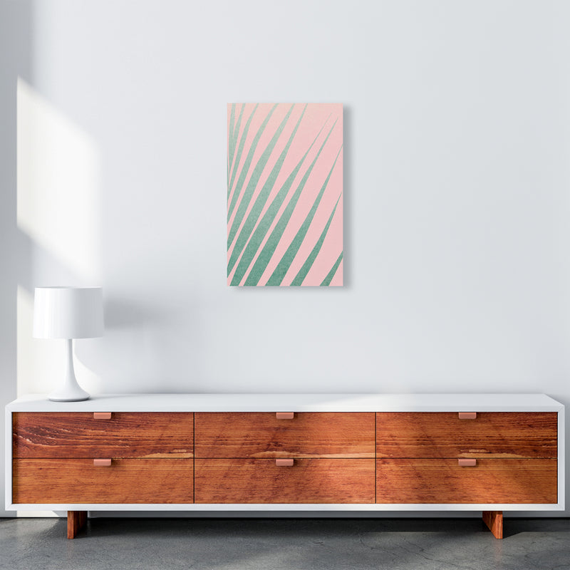 Green Leaves Pink Right Wall Original A3 Canvas