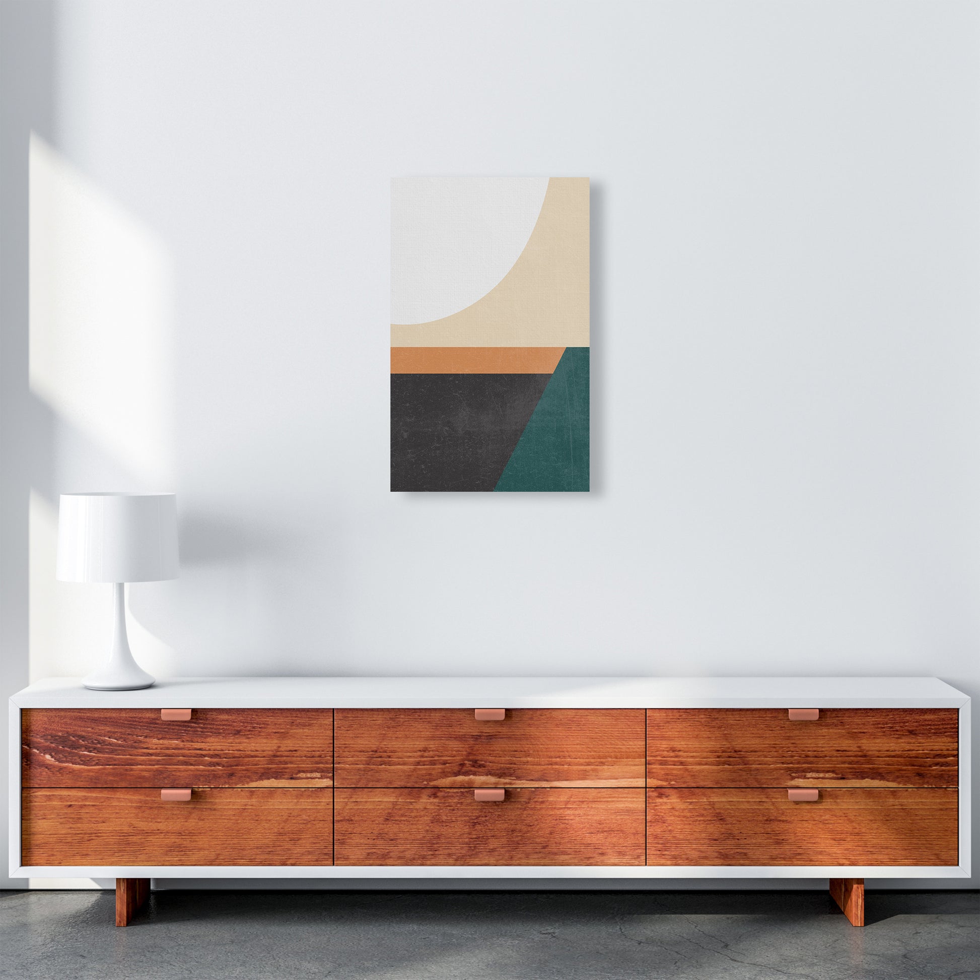 Colourful Mid Century Modern Print A A3 Canvas