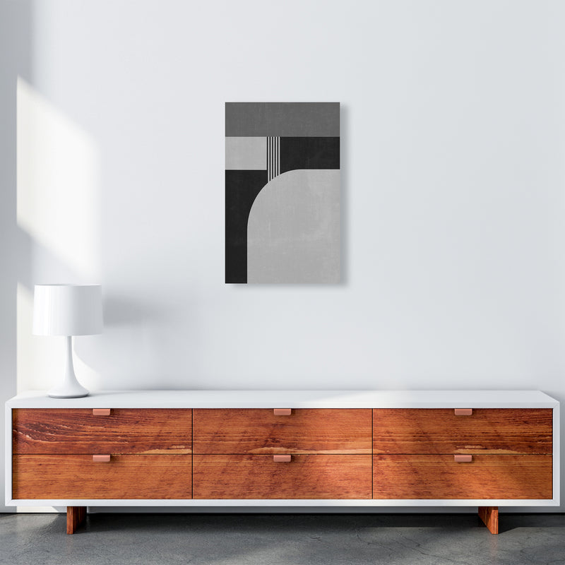 Mid Century Black and White Print A A3 Canvas
