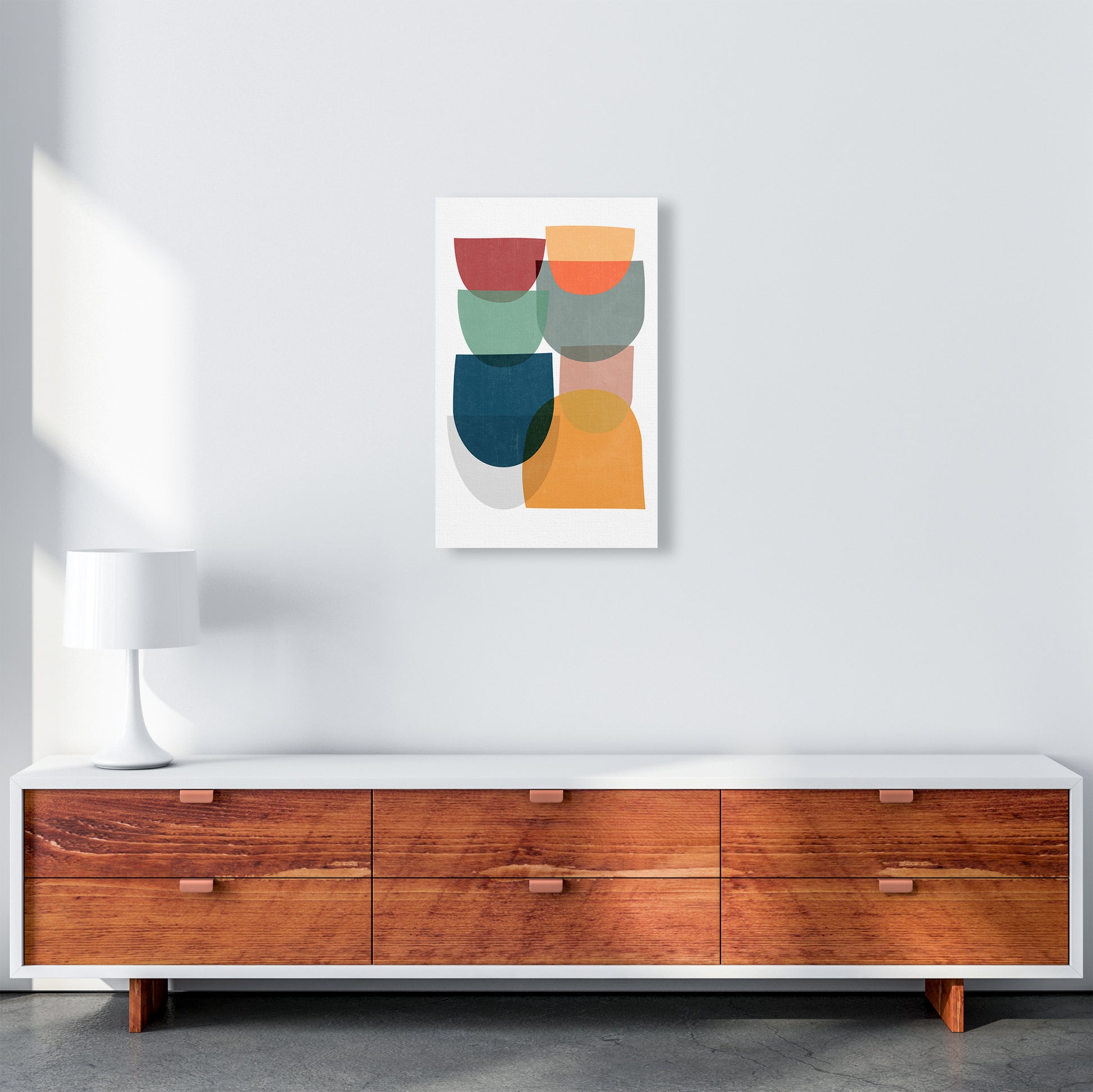 Mid Century Modern Colour B A3 Canvas