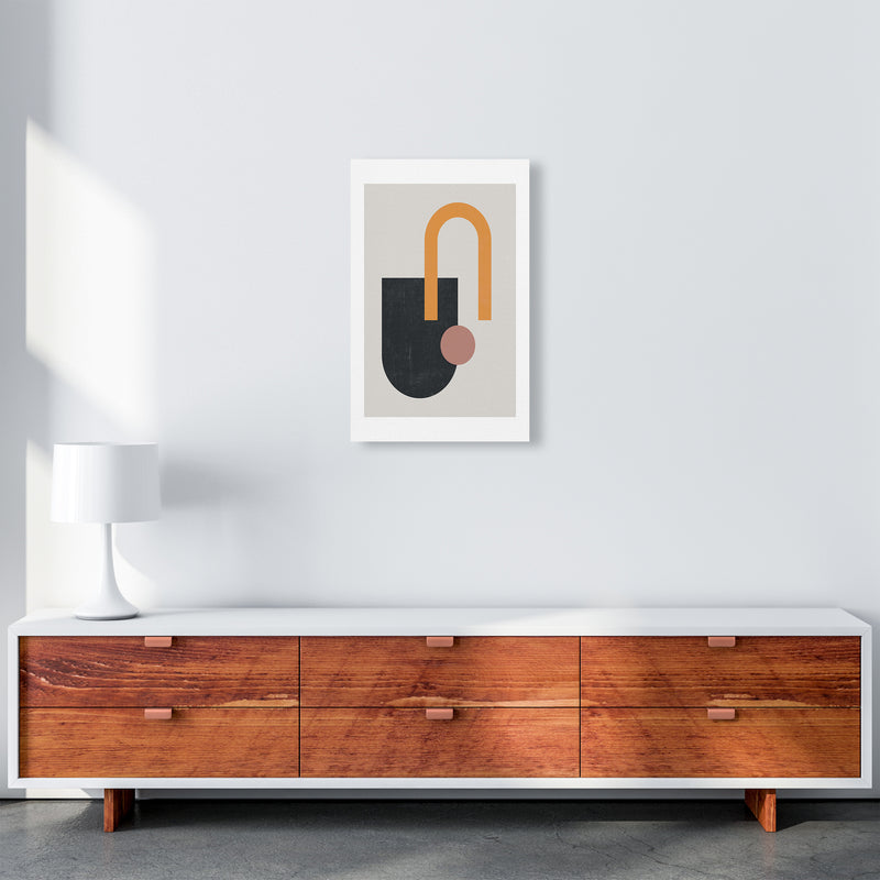 Mid Century Shapes Wall Art Print A A3 Canvas