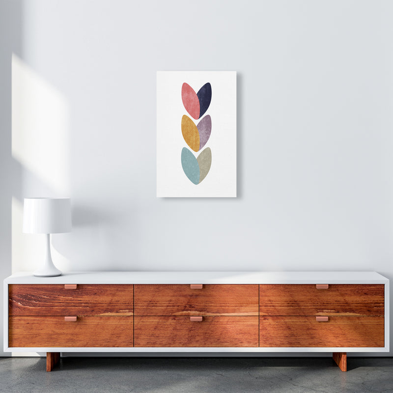 Scandinavian Hearts Wall Art Print B A3 Canvas