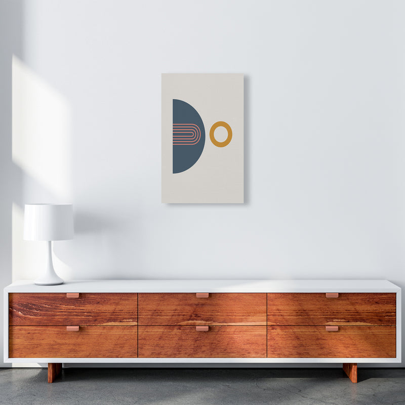 Mid Century Modern Prints on Grey B A3 Canvas
