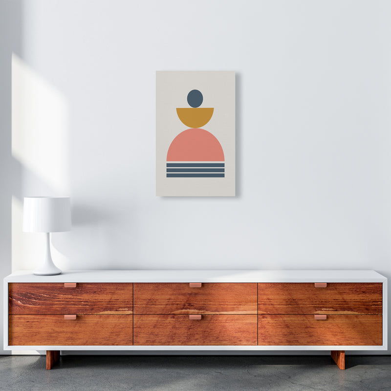 Mid Century Modern Prints on Grey C A3 Canvas