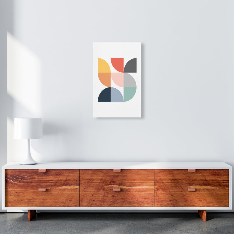 Scandi Quarter Circles A A3 Canvas