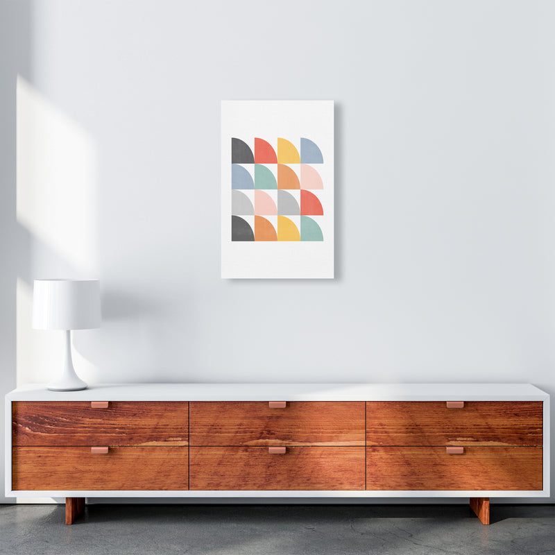 Scandinavian Quarter Circles F A3 Canvas