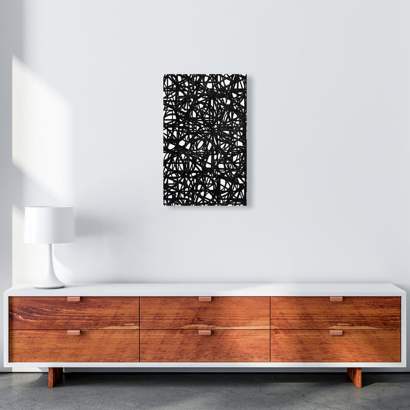 Black Graphic Print Original A3 Canvas