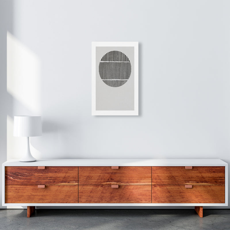 Mid Century Black and White A3 Canvas