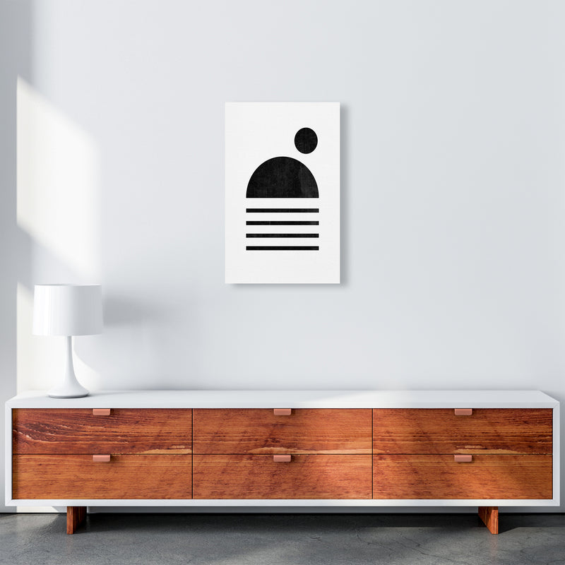 Mid Century with Black Dot A3 Canvas