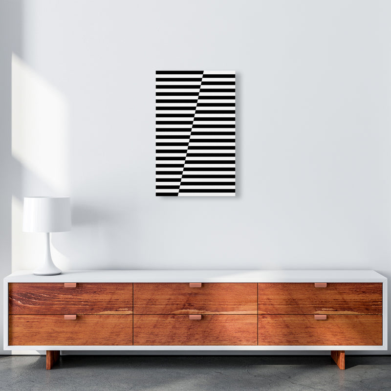 Black and White Stripe ALT A3 Canvas