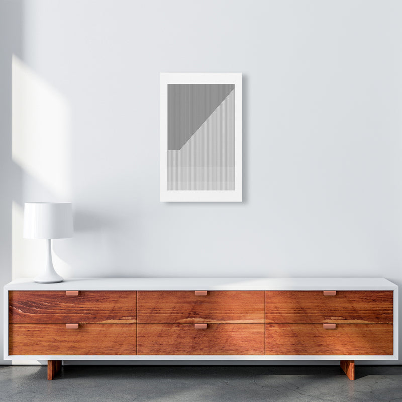 Simple Black and White Bauhaus A3 Canvas