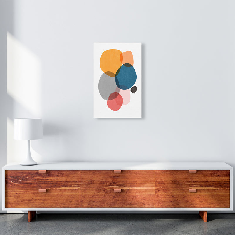 Mid Mod Abstract Shapes Original A3 Canvas
