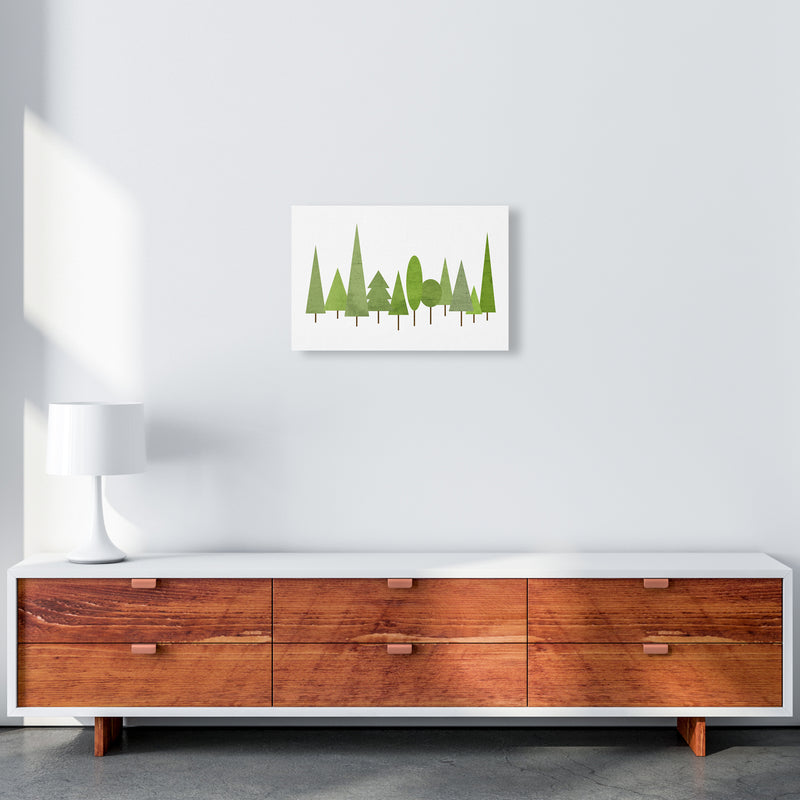 Scandinavian Trees Landscape Original A3 Canvas
