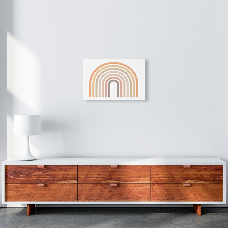 Muted Rainbow Horizontal Original A3 Canvas
