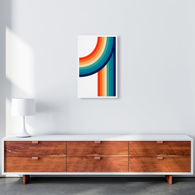 Rainbow Curve Two Original A3 Canvas