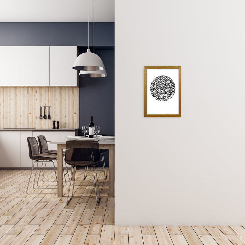 Mid Century Dots Circle Original A3 Print Only