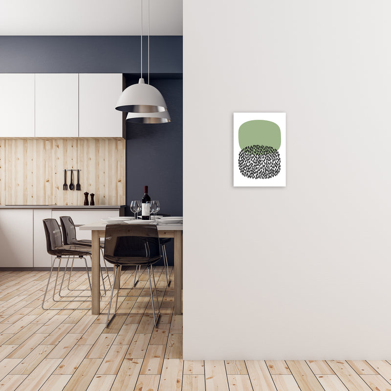 Green and Black Abstract Original A3 Black Frame