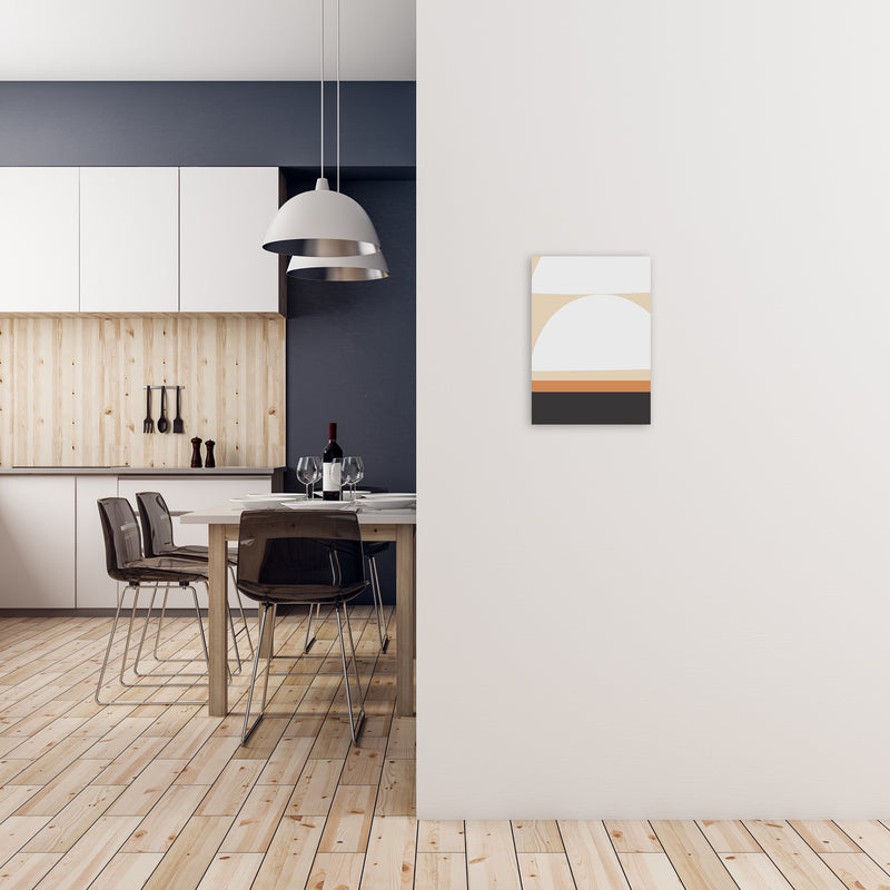 White Abstract Shapes Original A3 Black Frame